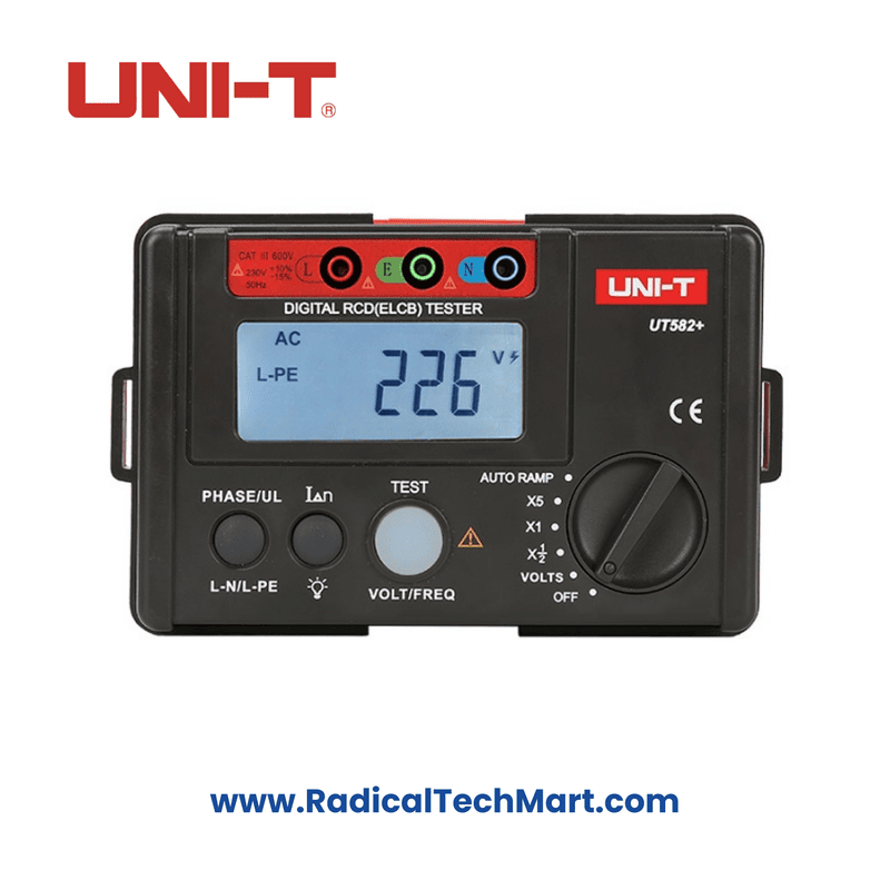 UNI-T UT582+ Digital RCD (ELCB) Tester UNI-T UT582+ Digital RCD (ELCB) Tester