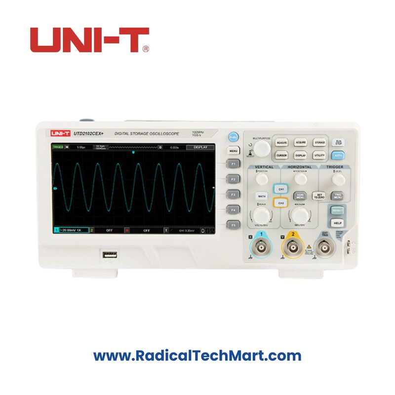 UNI-T UTD2102CEX+ Digital Storage Oscilloscope- 100Mhz, 2 Channel UNI-T UTD2102CEX+ Digital Storage Oscilloscope- 100Mhz, 2 Channel