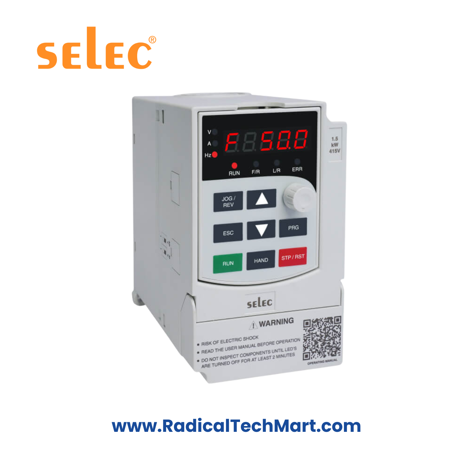 Selec VFD-S-3 Three Phase Variable Frequency Drive Front View Selec VFD-S-3 Three Phase Variable Frequency Drive Front View