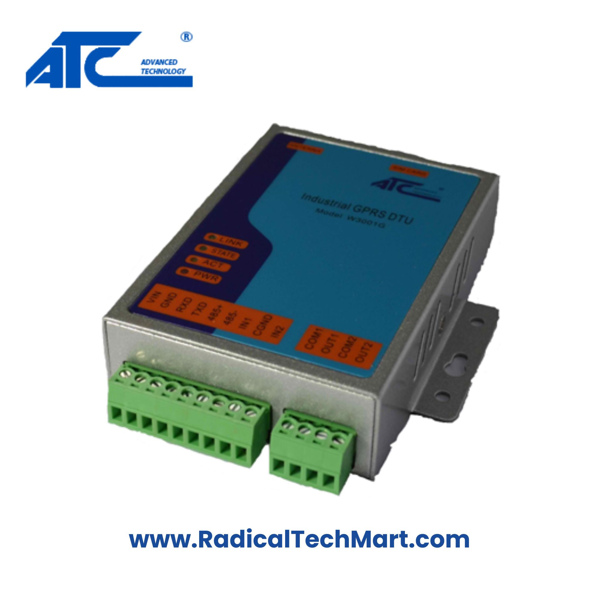 Alt Text: W3100G GSM/GPRS DTU Module with RS232 RS485 interface
