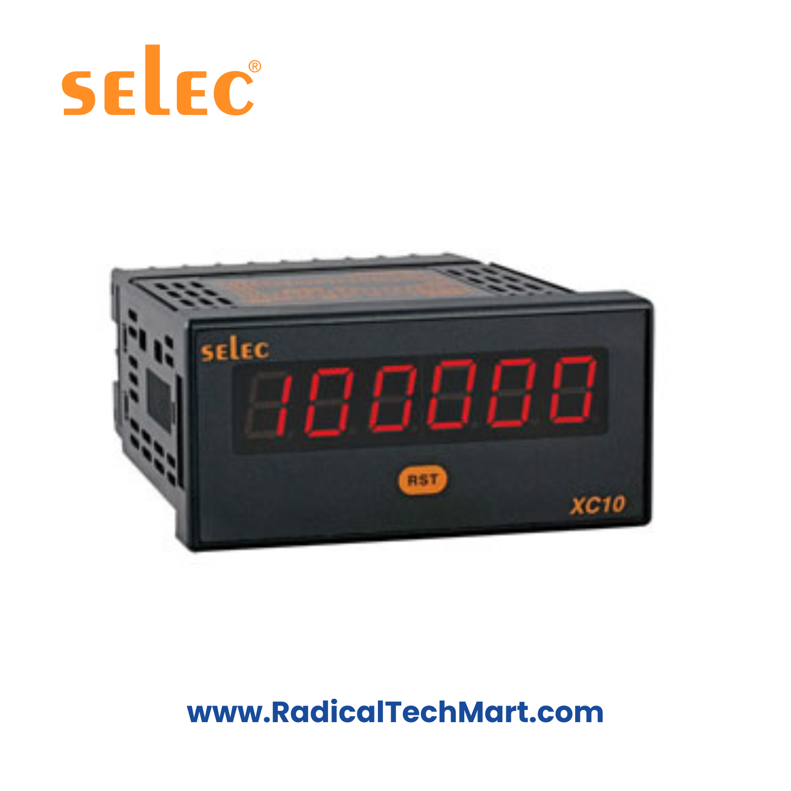 Selec XC10D 6 Digit LED Count Totaliser Front View