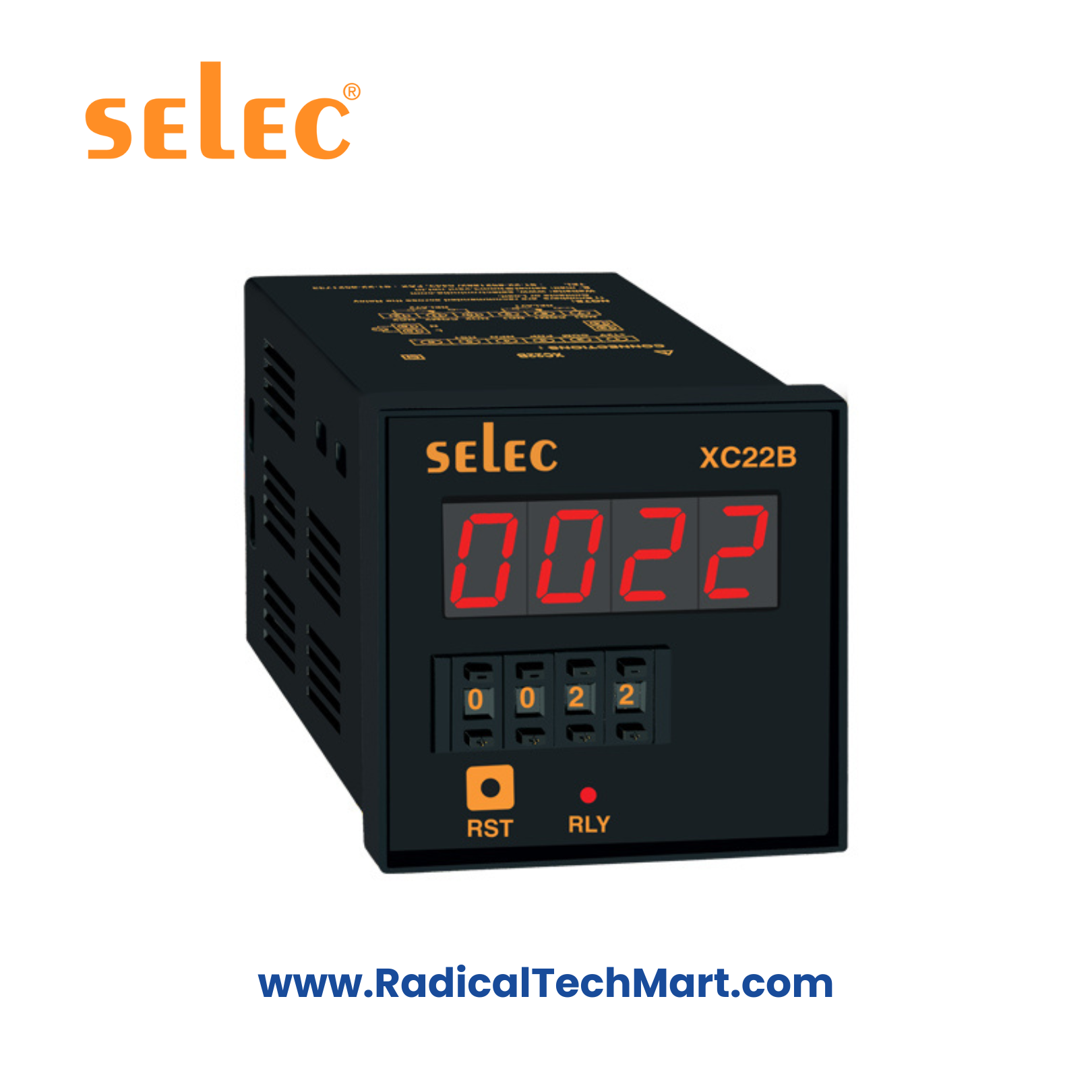 Selec XC22B 4 Digit Thumbwheel Digital Counter with LED Display