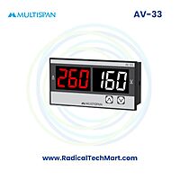 Multispan AV Series Amp + Volt Meter | 30A Direct + 500V AC | Dual LED Display | Panel Mount