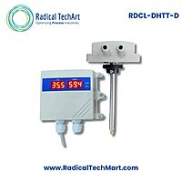 Duct-Mount Temperature and Humidity Transmitter with Display