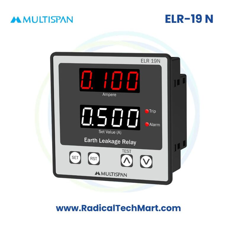 Multispan ELR-19N Earth Leakage Relay | 30mA–30A | Panel Mount | LED Indication
Multispan ELR-19N Earth Leakage Relay | 30mA–30A | Panel Mount | LED Indication