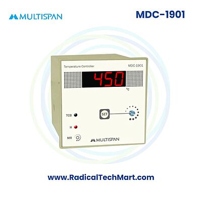 Multispan MDC Series Push-to-Set Temperature Controller | ON-OFF / TP | J/K/PT-100 Input | 1 Relay Output