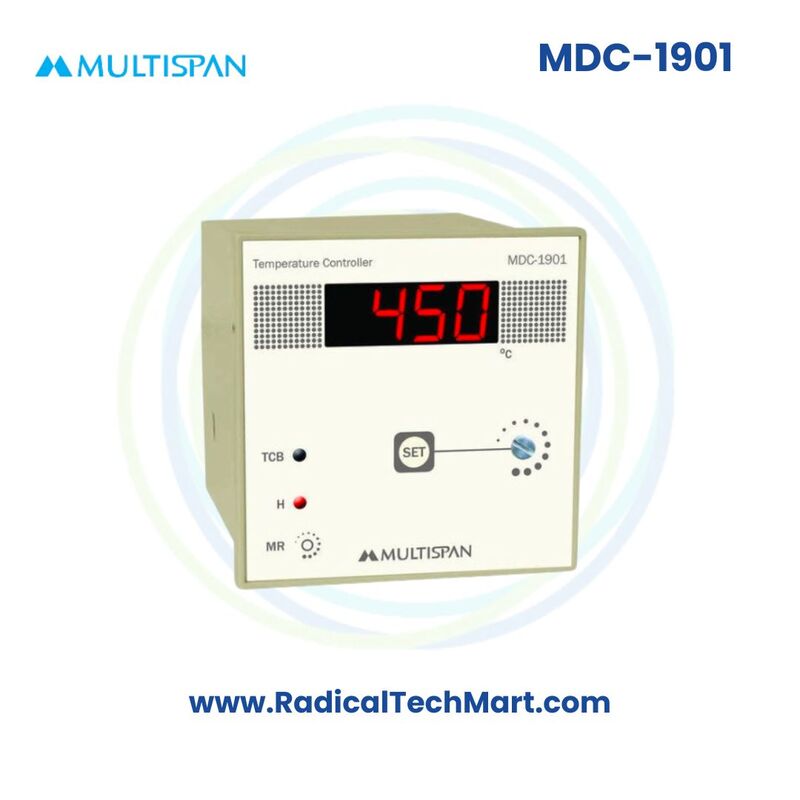 Multispan MDC Series Push-to-Set Temperature Controller | ON-OFF / TP | J/K/PT-100 Input | 1 Relay Output Multispan MDC Series Push-to-Set Temperature Controller | ON-OFF / TP | J/K/PT-100 Input | 1 Relay Output