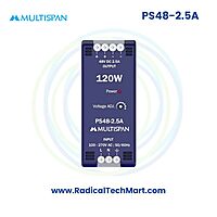 Multispan PS48-2.5A SMPS | 48V DC | 2.5A Output | 120W | DIN Rail | Industrial Power Supply

