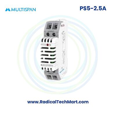 Multispan PS5-2.5A SMPS | 5V DC | 2.5A Output | 12.5W | DIN Rail | Compact Power Supply
