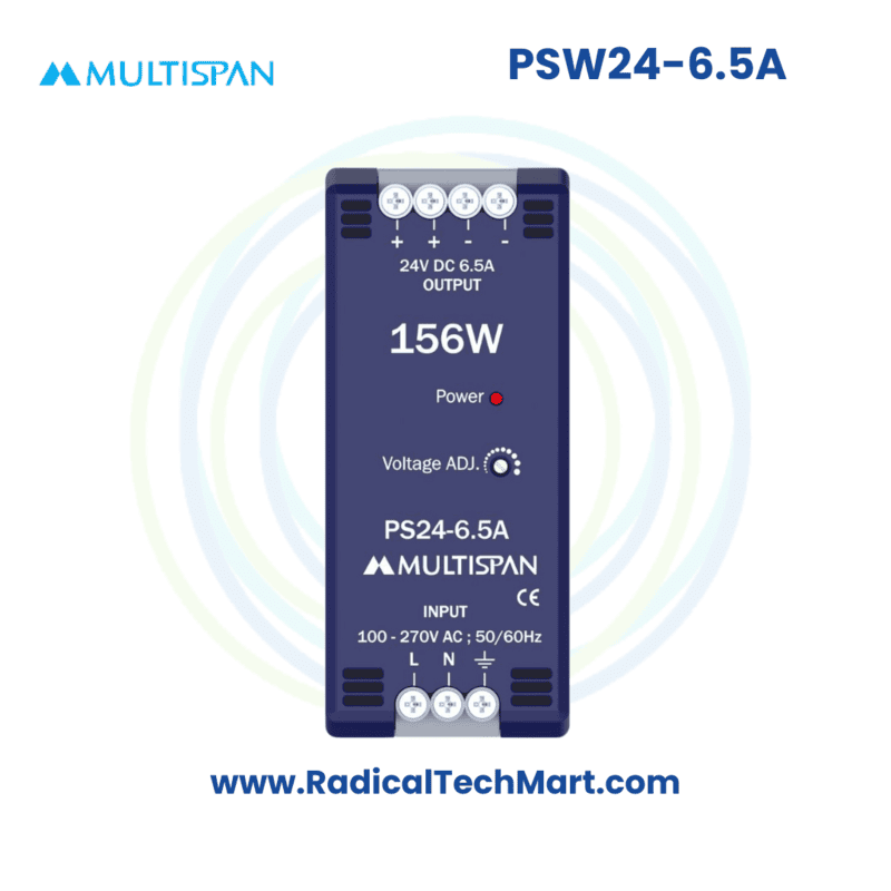 Multispan PSW Series SMPS | 24V & 12V DC | 3A to 6.5A | DIN Rail | Compact Industrial Power Supply Multispan PSW Series SMPS | 24V & 12V DC | 3A to 6.5A | DIN Rail | Compact Industrial Power Supply