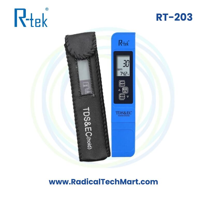RT-203 Digital TDS/EC/Temperature Meter – 3-in-1 Water Quality Tester RT-203 Digital TDS/EC/Temperature Meter – 3-in-1 Water Quality Tester