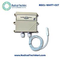 Wall-Mount Teperature and Humidity Transmitter with External Sensor(Custom cable length)