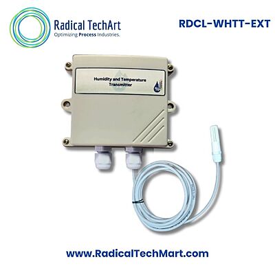 Wall-Mount Teperature and Humidity Transmitter with External Sensor(Custom cable length)