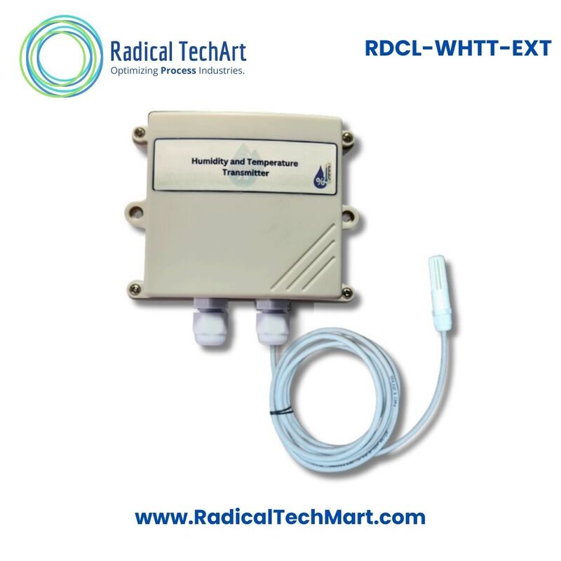 Wall-Mount Teperature and Humidity Transmitter with External Sensor(Custom cable length)
